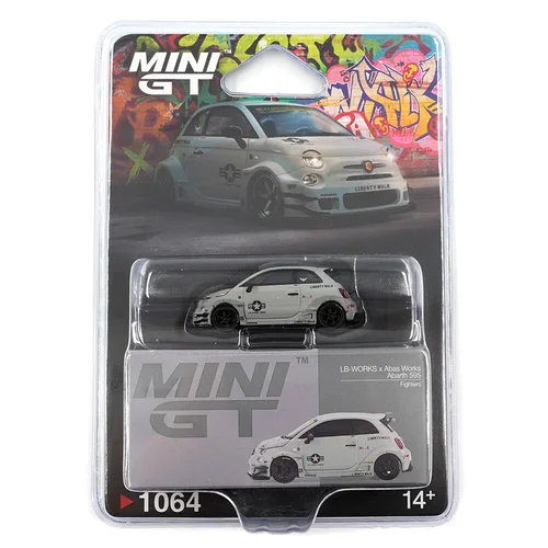 Mini GT 1/64 Abarth 595 LB-WORKS x Abas Works Fighters - Blister Paket MGT01064-BL