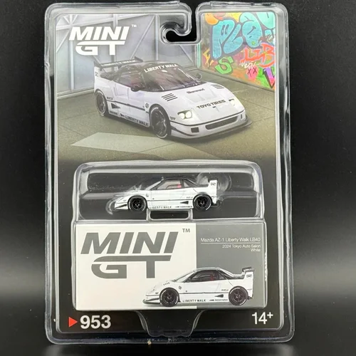 Mini GT 1/64 Mazda AZ-1 Liberty Walk LB40 White 2024 MGT00953-BL