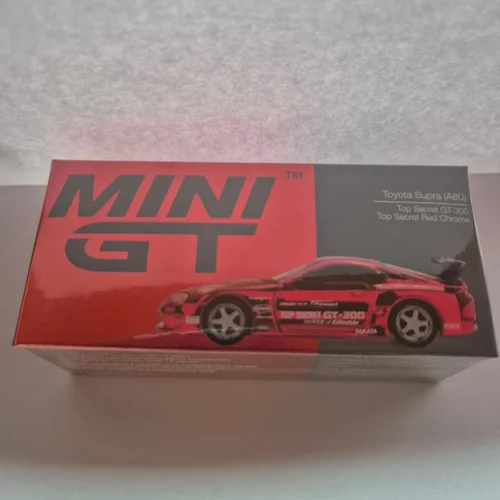 Mini GT 1/64 Toyota Supra (A80) Top Secret GT-300 Red Chrome No:1132