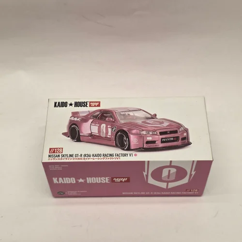 Kaido House x Mini GT Nissan GT-R R34 Kaido Racing Factory V1 Pink