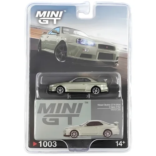 Mini GT Nissan Skyline GTR R34 V-Spec II Nür Millenium Jade Blister Paket